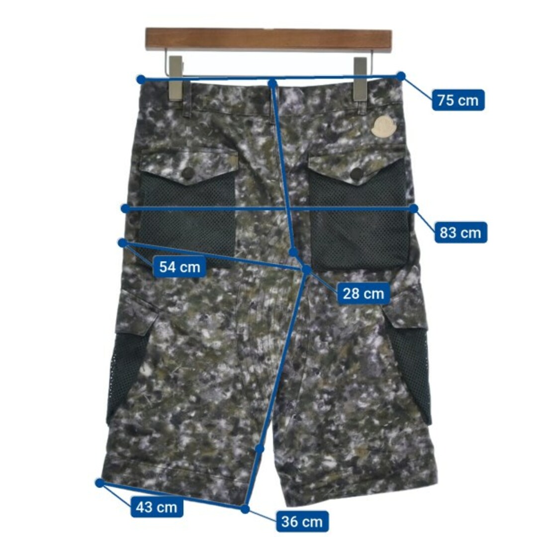 MONCLER モンクレール ショートパンツ 44(XS位) 黒x白x緑(総柄 MONCLER モンクレール ショートパンツ 44(XS位) 黒x白x緑(総柄