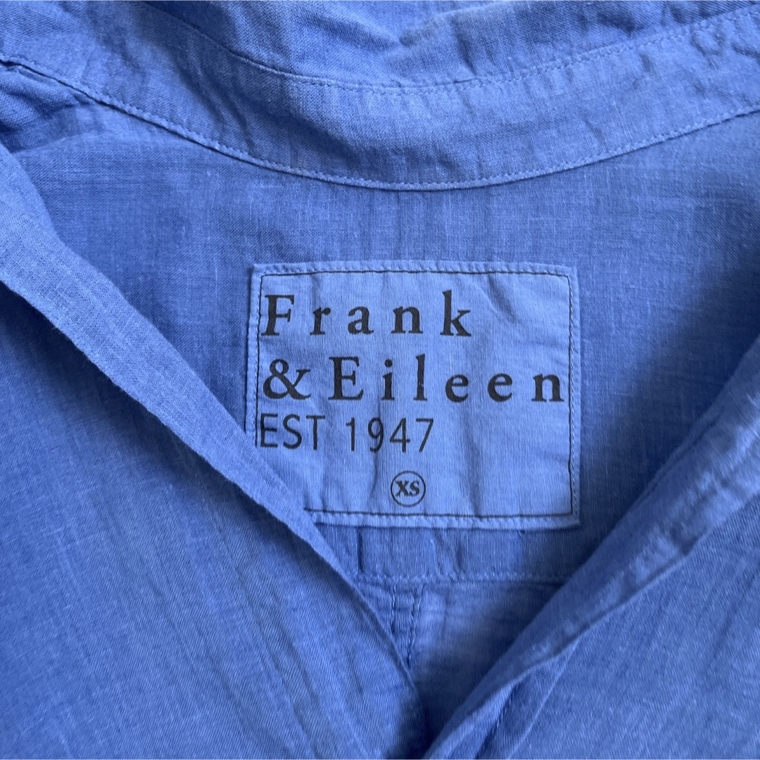 Frank&Eileen(フランクアンドアイリーン)のフランク&アイリーン　ブルー　コットンシャツ　長袖　XS レディースのトップス(シャツ/ブラウス(長袖/七分))の商品写真