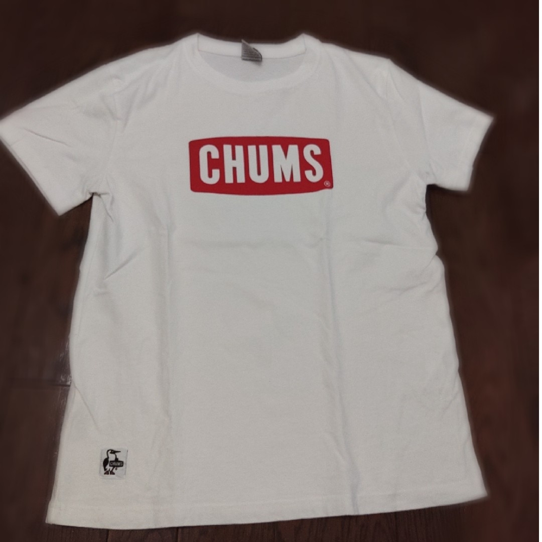 CHUMS　Tシャツ　S　白　赤　ボックスロゴ