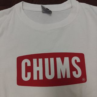 CHUMS　Tシャツ　S　白　赤　ボックスロゴ