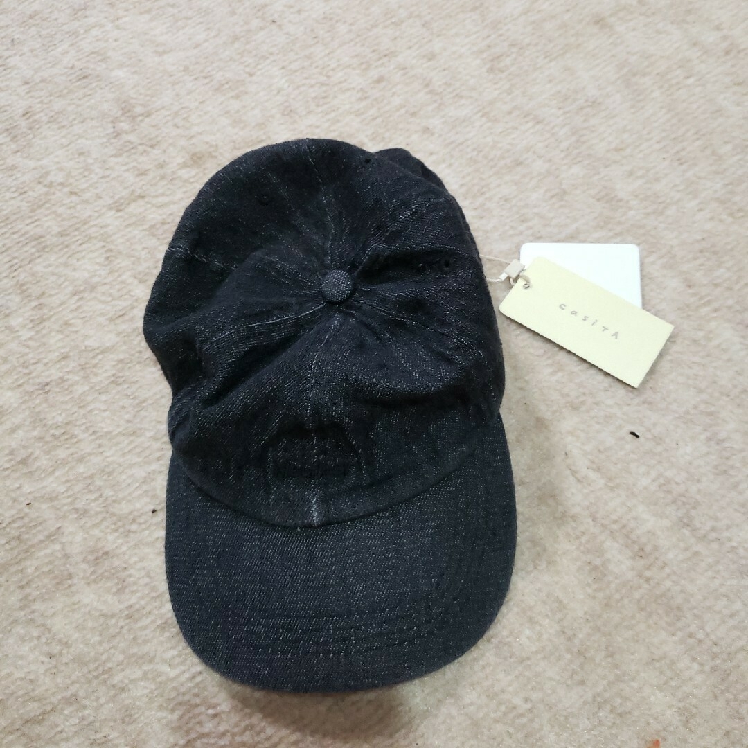 casiTA(カシータ)のカシータcasiTAデニムキャップ ブラック レディースの帽子(キャップ)の商品写真