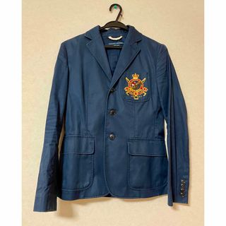 ラルフローレン(Ralph Lauren)のラルフローレン ネイビー エンブレム テーラードジャケット レディース(テーラードジャケット)