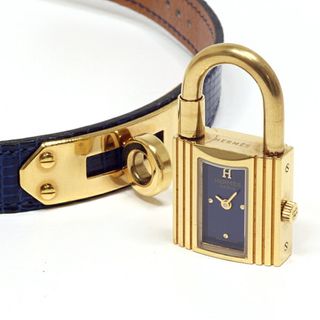 エルメス HERMES ケリーウォッチ ドゥブルトゥール KE1 210 レディース 腕時計 シルバー 文字盤 クォーツ カデナ Kelly Watch VLP 90186051３９ｍｍ横