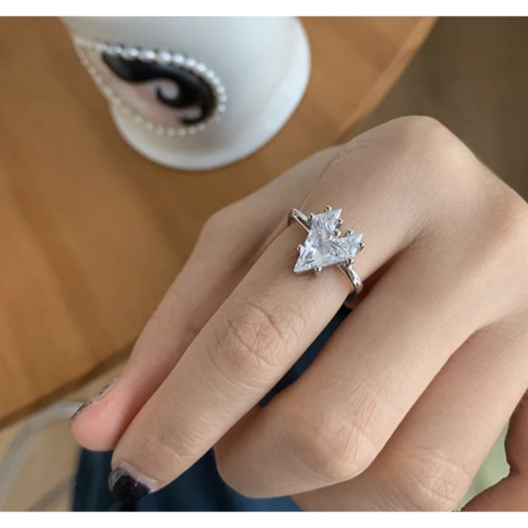 Kastane(カスタネ)の【Design square heart ring】#008 S925 レディースのアクセサリー(リング(指輪))の商品写真