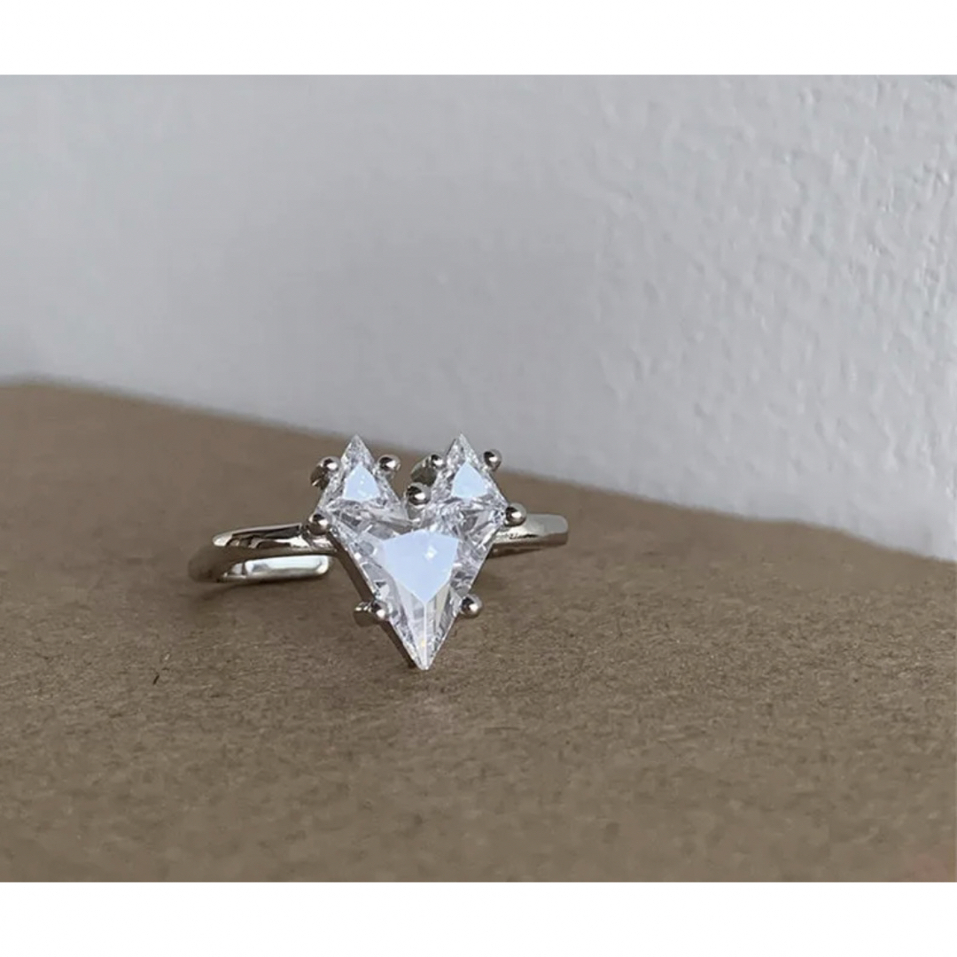 Kastane(カスタネ)の【Design square heart ring】#008 S925 レディースのアクセサリー(リング(指輪))の商品写真