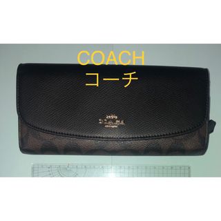 コーチ(COACH)のCOACH ／コーチ　長財布　used品 シグネチャー　黒系(財布)