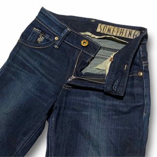 SOMETHING サムシング スキニー ストレッチ W28 ウエスト71cm