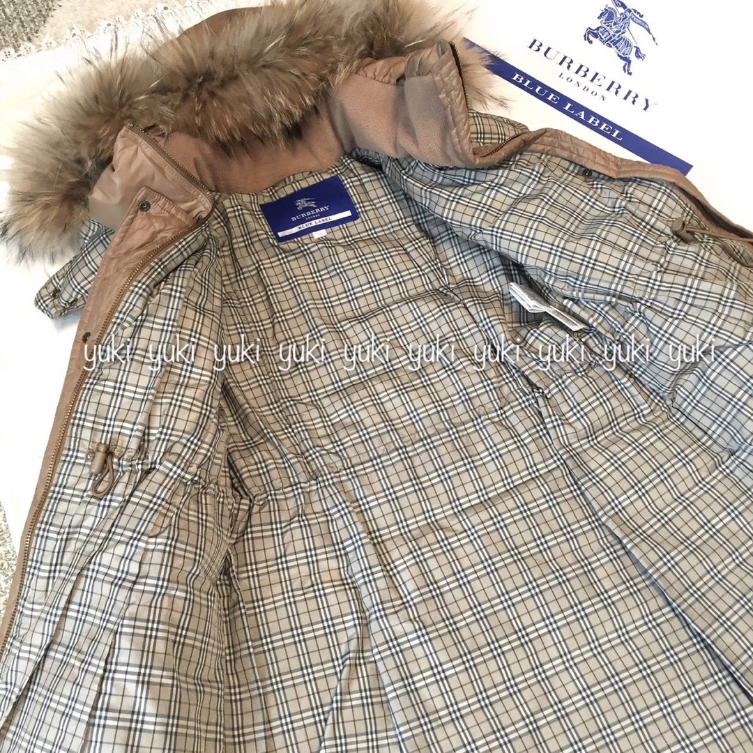 BURBERRY BLUE LABEL - バーバリーブルーレーベル ファー付きダウン ...