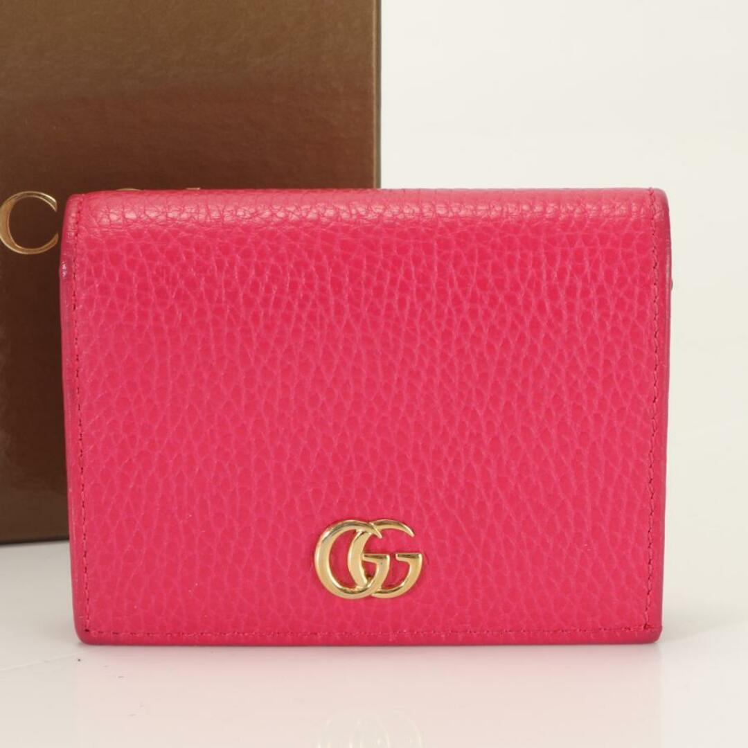 Gucci - 極美品 グッチ GG マーモント レザー 二つ折り 財布 456126