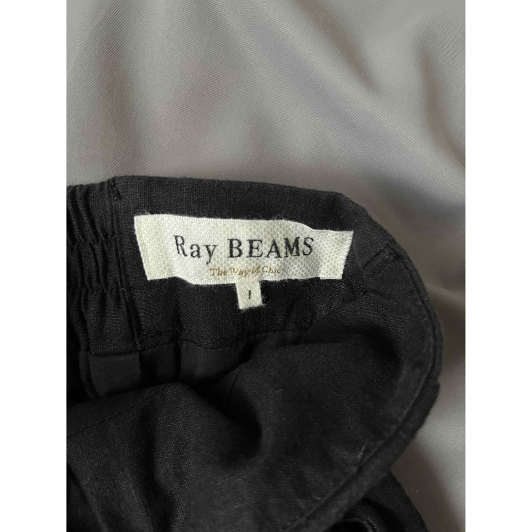 Ray BEAMS(レイビームス)のRay BEAMS レイビームス　綿麻 ラップ ロングスカート　ブラック　1 レディースのスカート(ロングスカート)の商品写真