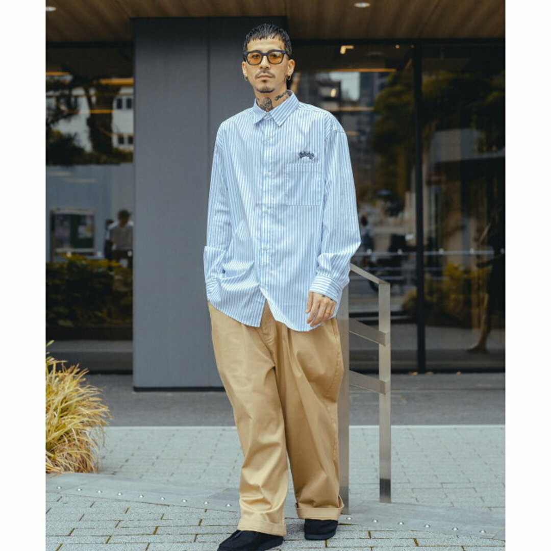 Subciety(サブサエティ)の【WHITE/BLUE】LOOSE SILHOUETTE STRIPE SHIRT その他のその他(その他)の商品写真