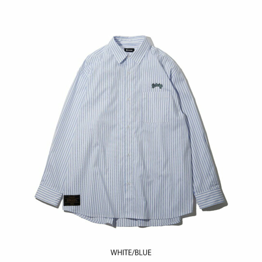 Subciety(サブサエティ)の【WHITE/BLUE】LOOSE SILHOUETTE STRIPE SHIRT その他のその他(その他)の商品写真