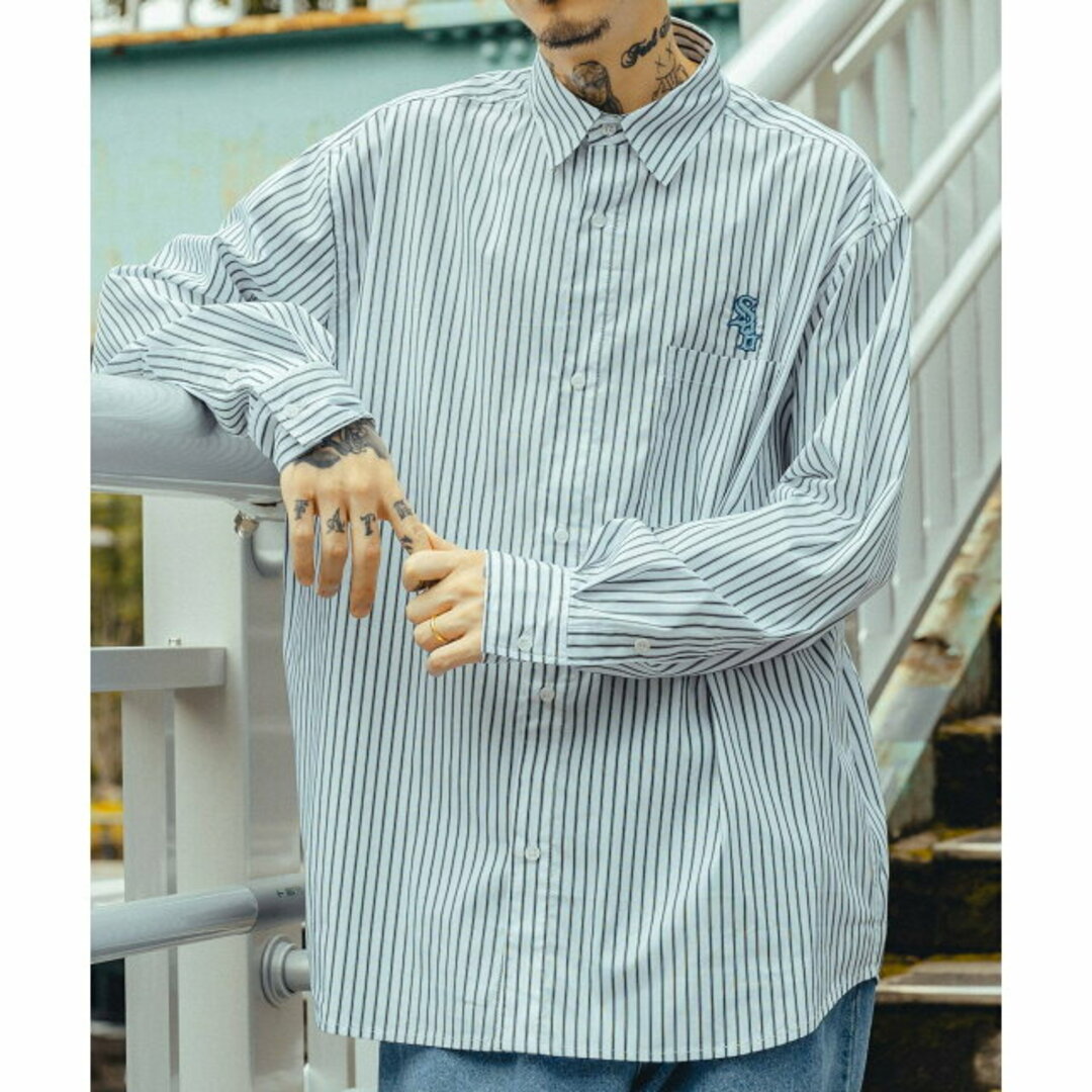 Subciety(サブサエティ)の【WHITE2】LOOSE SILHOUETTE STRIPE SHIRT その他のその他(その他)の商品写真