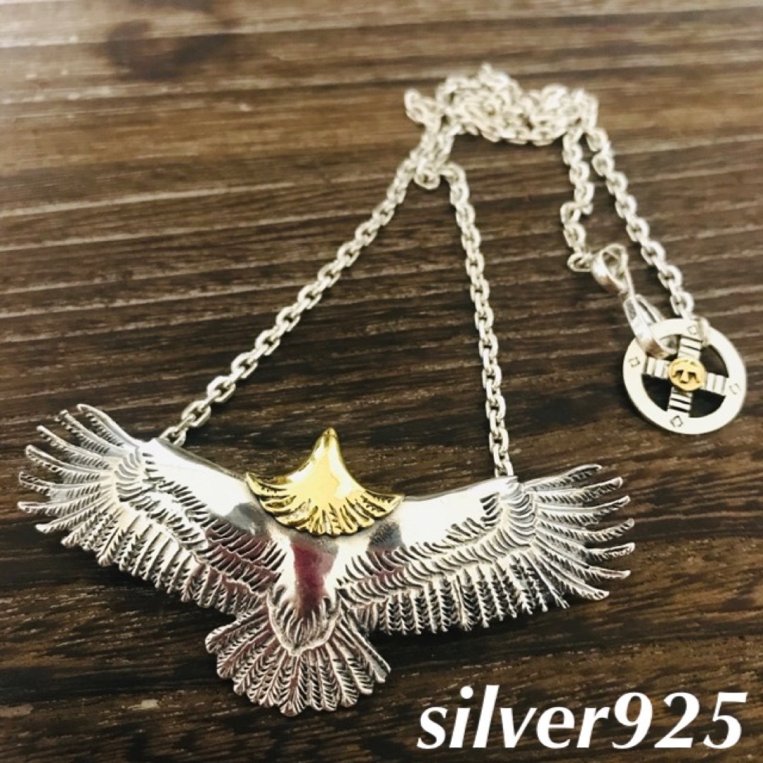 silver925 頭金 イーグル チェーン ネックレス ゴローズ 好きに メンズのアクセサリー(ネックレス)の商品写真