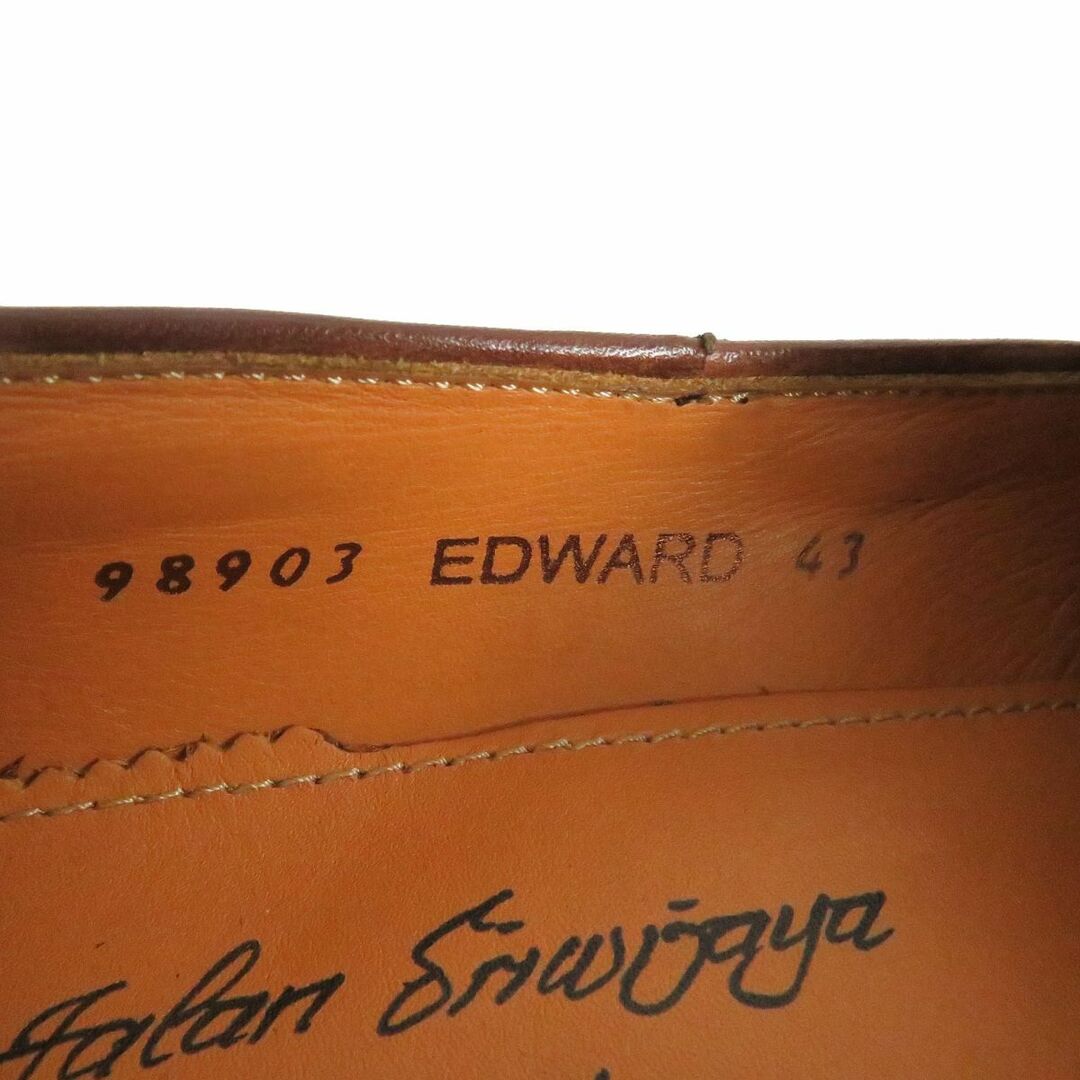 未使用品□Jalan Sriwijaya/ジャランスリワヤ アローズ別注 98903 EDWARD グッドイヤー製法 レザー タッセルローファー ブラウン 43 メンズ 7