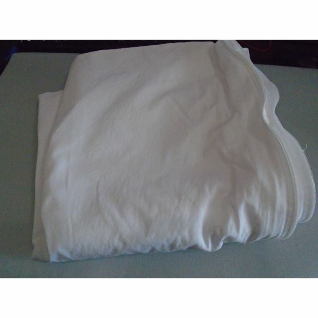 純国産白カバー ファスナー式の敷き布団カバー シングルロング