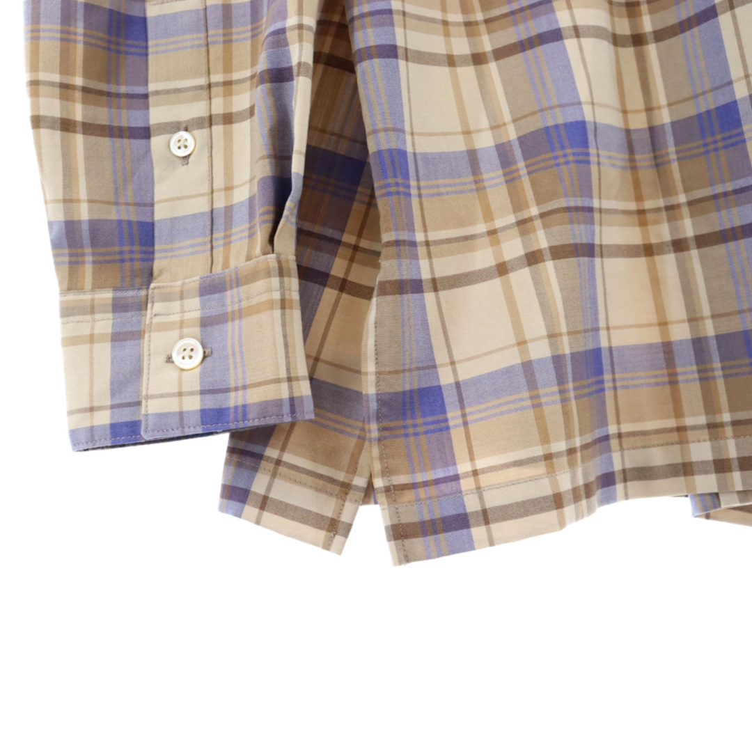 AURALEE オーラリー 18AW SUPER LIGHT WOOL CHECK SHIRTS A8AS01LC スーパーライトウール  チェックシャツ ネルシャツ ブルー/ブラウン