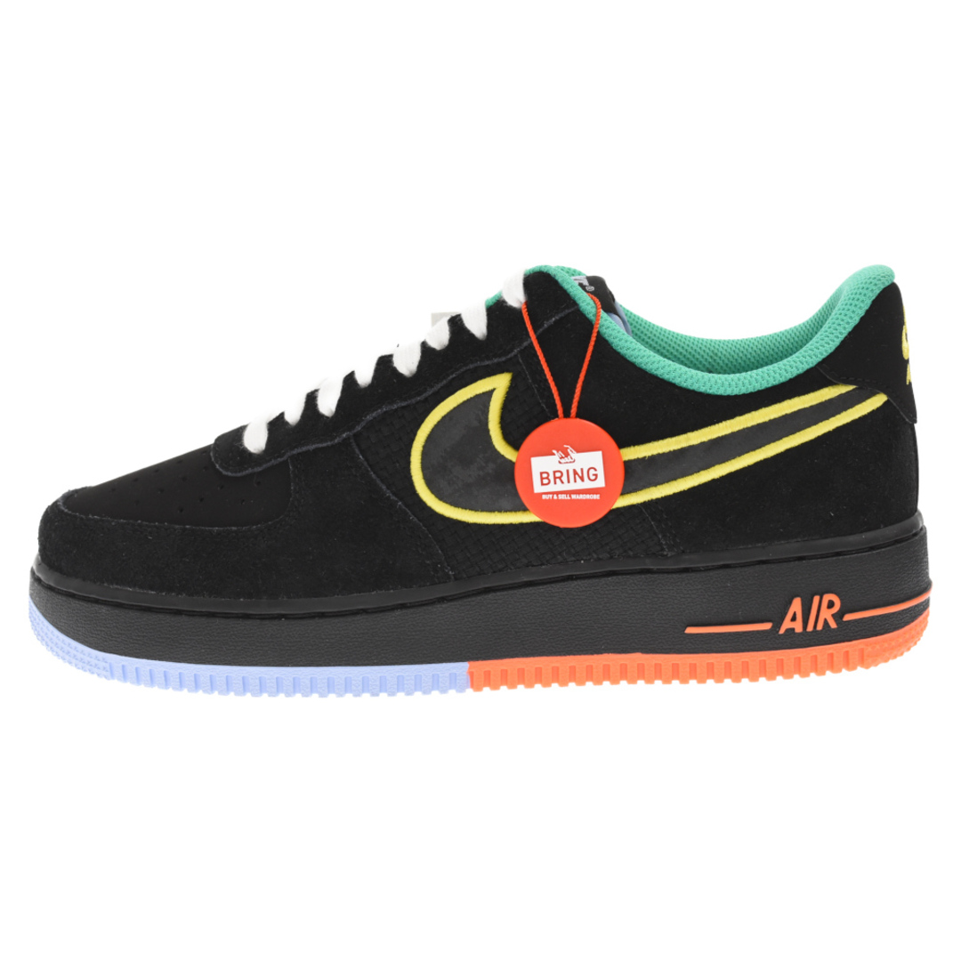 天然皮革合成繊維合成皮革底NIKE ナイキ AIR FORCE1 07 PEACE AND UNITY エアフォース1 ロー 07 ピースアンドユニティ ローカットスニーカー DM9051-001 ブラック US8.5/26.5cm