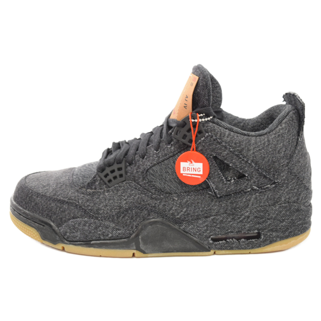 NIKE ナイキ ×LEVI'S AIR JORDAN 4 RETRO NRG BLACK AO2571-001 リーバイス エア ジョーダン4 ブラック デニム ローカットスニーカー US9.5/27.5cm ブラック