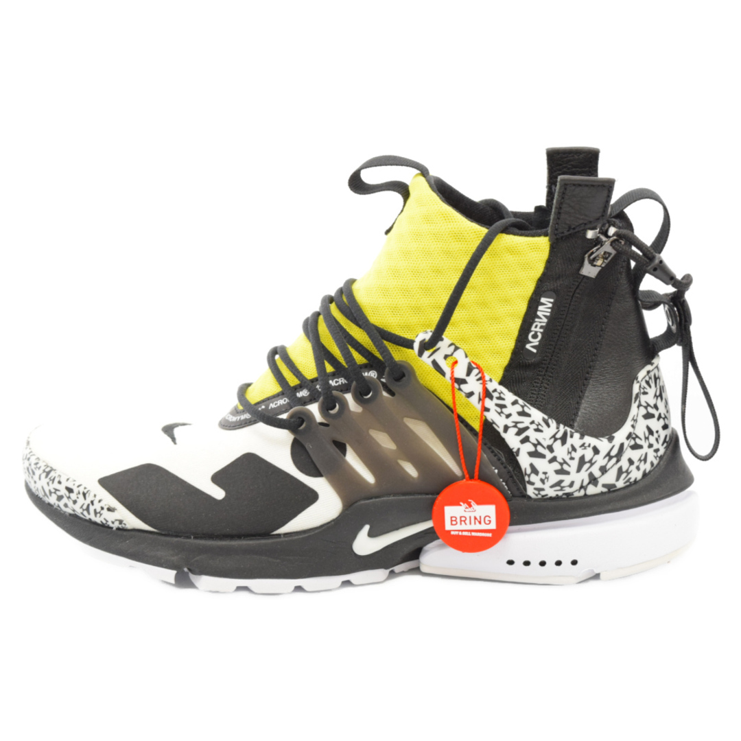 NIKE ナイキ ×ACRONYM AIR PRESTO MID アクロニウム エアプレストミッド ハイカットスニーカー イエロー/ホワイト/ブラック  AH7832-100 US8/26.0cm | フリマアプリ ラクマ