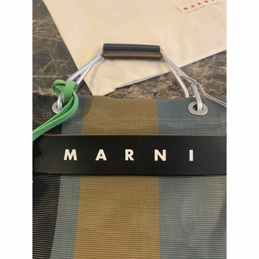 Marni(マルニ)のソフトベージュ　マルニマーケット　ストライプバック レディースのバッグ(トートバッグ)の商品写真