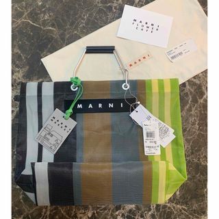 マルニ(Marni)のソフトベージュ　マルニマーケット　ストライプバック(トートバッグ)