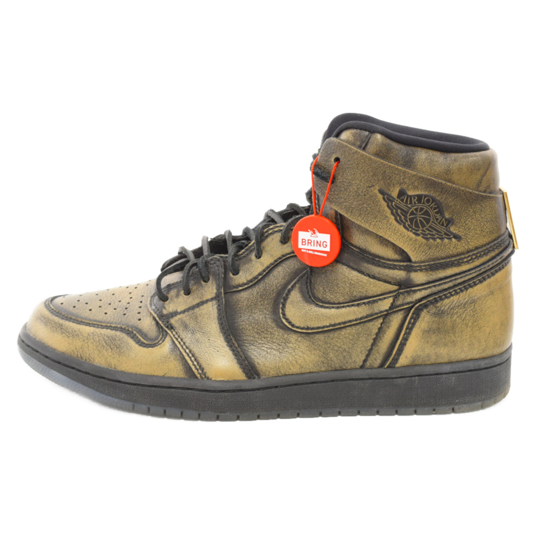 NIKE ナイキ AIR JORDAN 1 RETRO HIGH OG WINGS エアジョーダン レトロ ハイ ウイングス スニーカーシューズ ブラック/ゴールド US12 AA2887-035