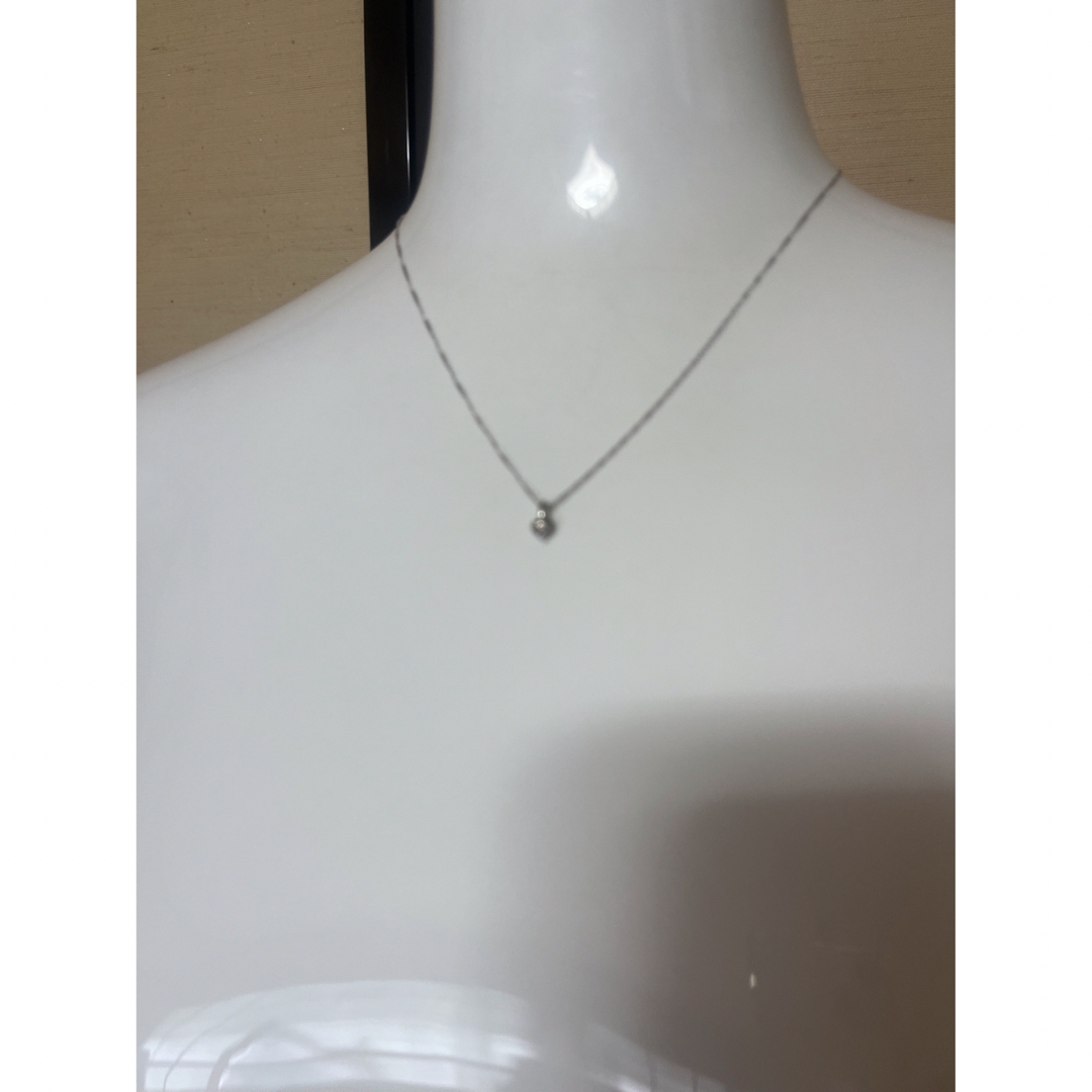 18KWG ダイヤモンド0.30ct シンプルネックレス