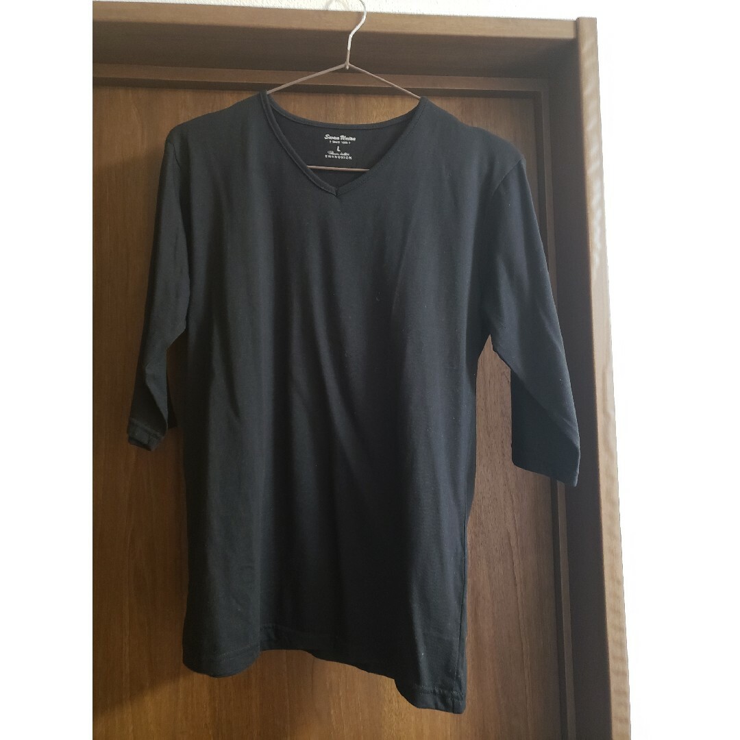 tシャツ レディース 五分袖 5分袖 vネック レディースのトップス(Tシャツ(長袖/七分))の商品写真