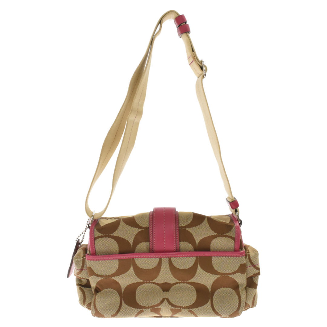 コーチ ショルダーバッグ ピンク×ブラウン シグネチャー COACH レディース