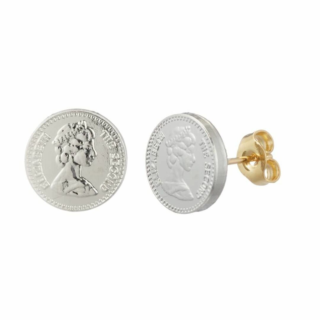 ヒリーズ 18金 ピアス コイン COIN シンプル 金属アレルギー対応 レディ