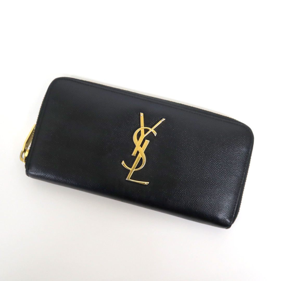 【Saint Laurent】サンローラン 長財布 レザー ブラック×ゴールド金具 S70776/ok03436ar