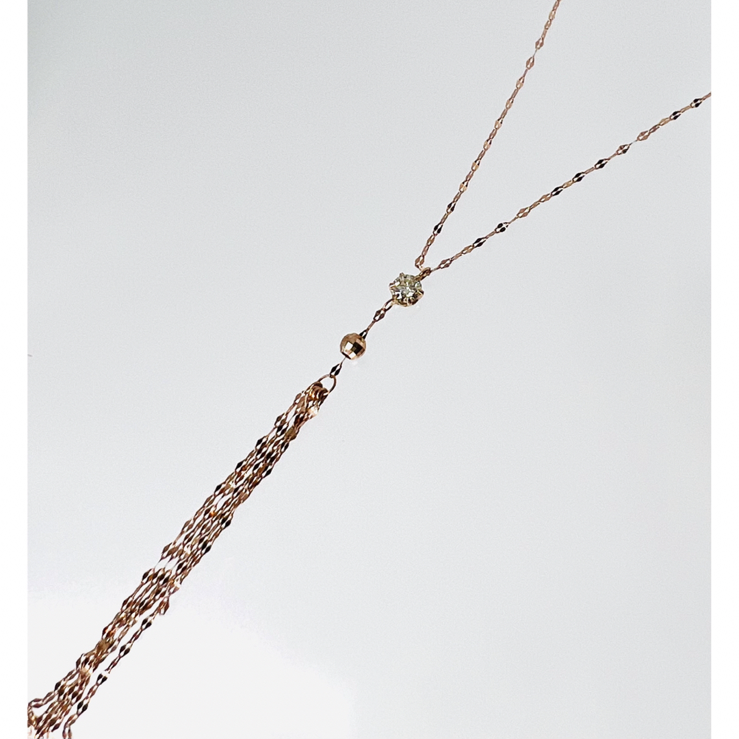 K18PGダイヤモンドペンダント 0.188ct VLY,VVS2,HC - ネックレス