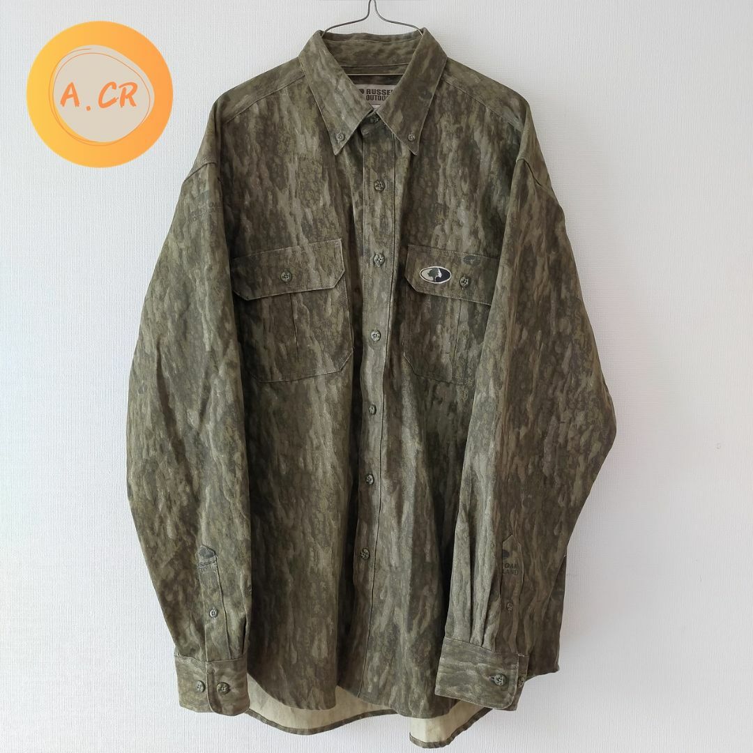 Russell OUTDOORS MOSSY OAK ロゴ刺繍 ツリーカモシャツ | フリマアプリ ラクマ Russell OUTDOORS MOSSY OAK ロゴ刺繍 ツリーカモシャツ