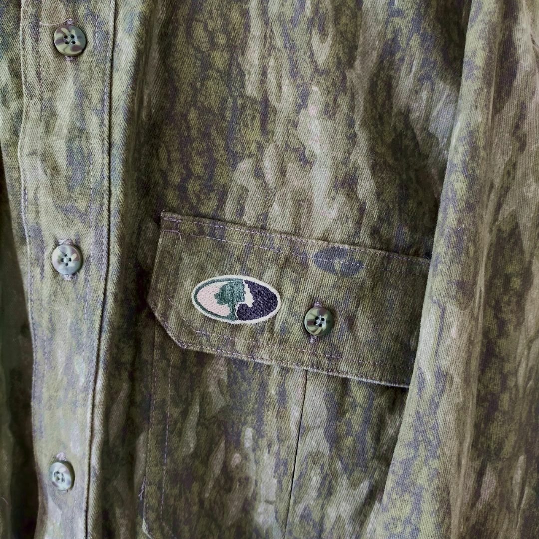 Russell OUTDOORS MOSSY OAK ロゴ刺繍 ツリーカモシャツ Russell OUTDOORS MOSSY OAK ロゴ刺繍 ツリーカモシャツ