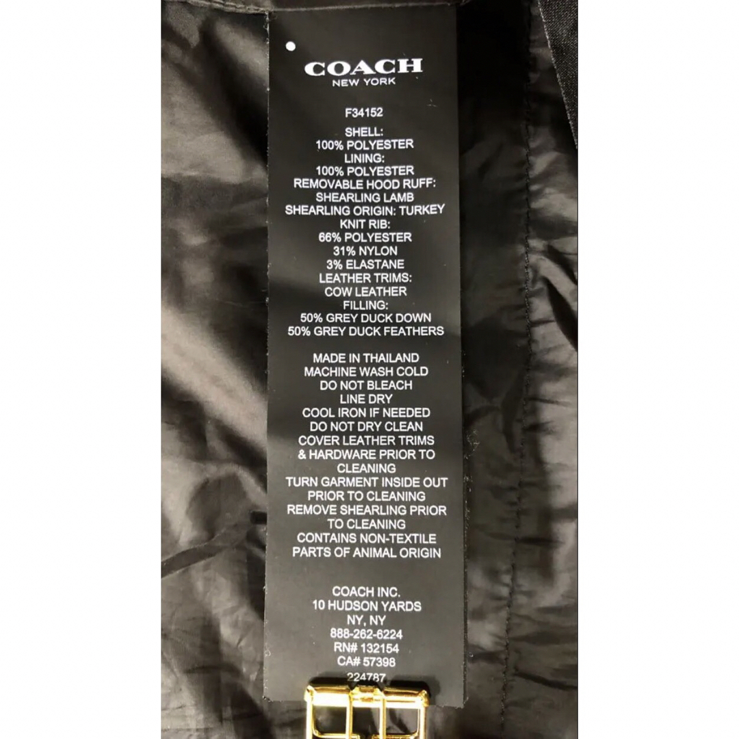 COACH(コーチ)の❤️専用❤️定価15万❤️COACH❤️コーチ◆ダウンコート◆ブラック◆国内正規 レディースのジャケット/アウター(ダウンコート)の商品写真