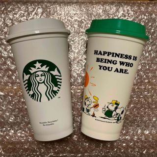 スターバックスコーヒー(Starbucks Coffee)のスタバ スターバックス リユーザブルカップ スヌーピー オフホワイト 2種(容器)