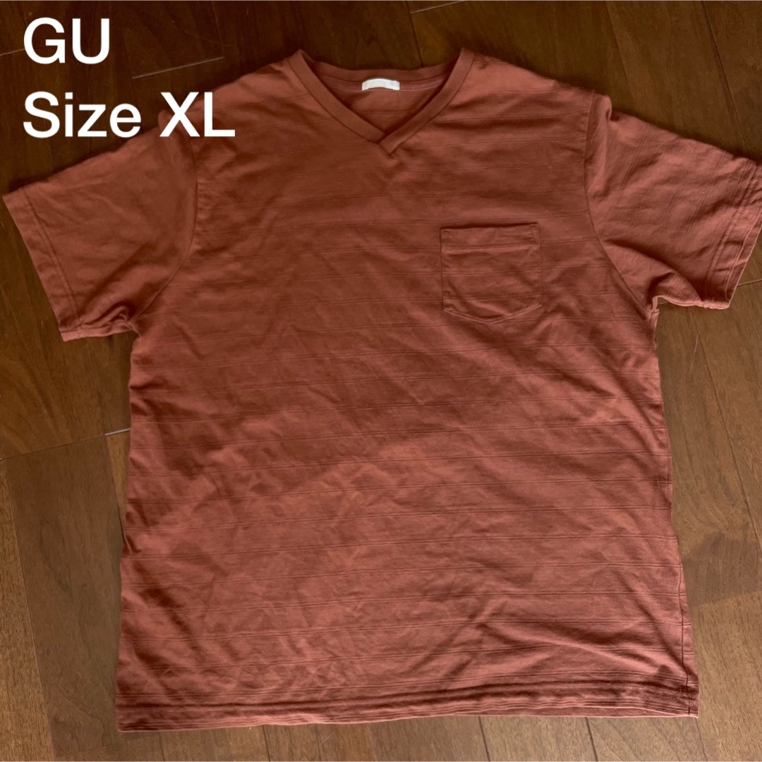 GU(ジーユー)のGU ジーユー　メンズ　半袖　Tシャツ　Vネック メンズのトップス(Tシャツ/カットソー(半袖/袖なし))の商品写真