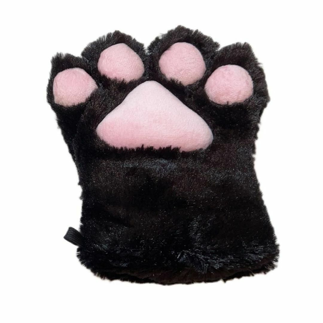 ネコ　肉球 手袋 グローブ 猫 コスプレ 仮装 ハロウィン ふわふわ　白黒