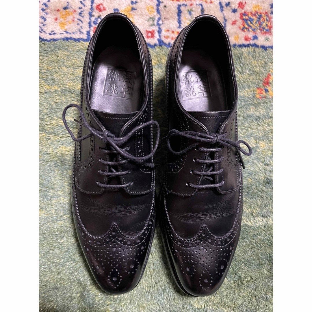 浅草靴誂　ウィングチップ　革靴