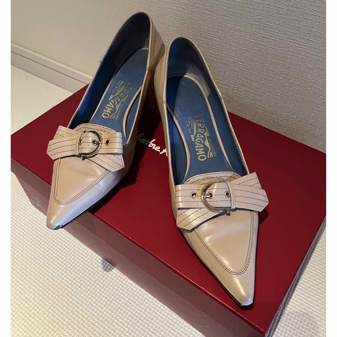 Salvatore Ferragamo - フェラガモ パンプス ローヒール 23.5cmの通販