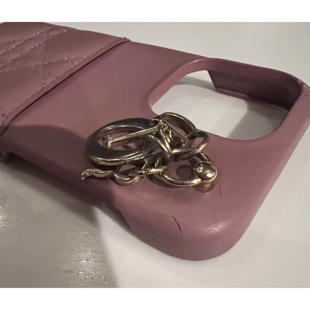 LADY DIOR IPHONE 13 PROケース カナージュ ラムスキンPK - iPhoneケース