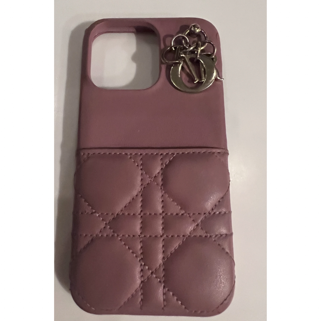 LADY DIOR IPHONE 13 PROケース カナージュ ラムスキンPK - iPhoneケース