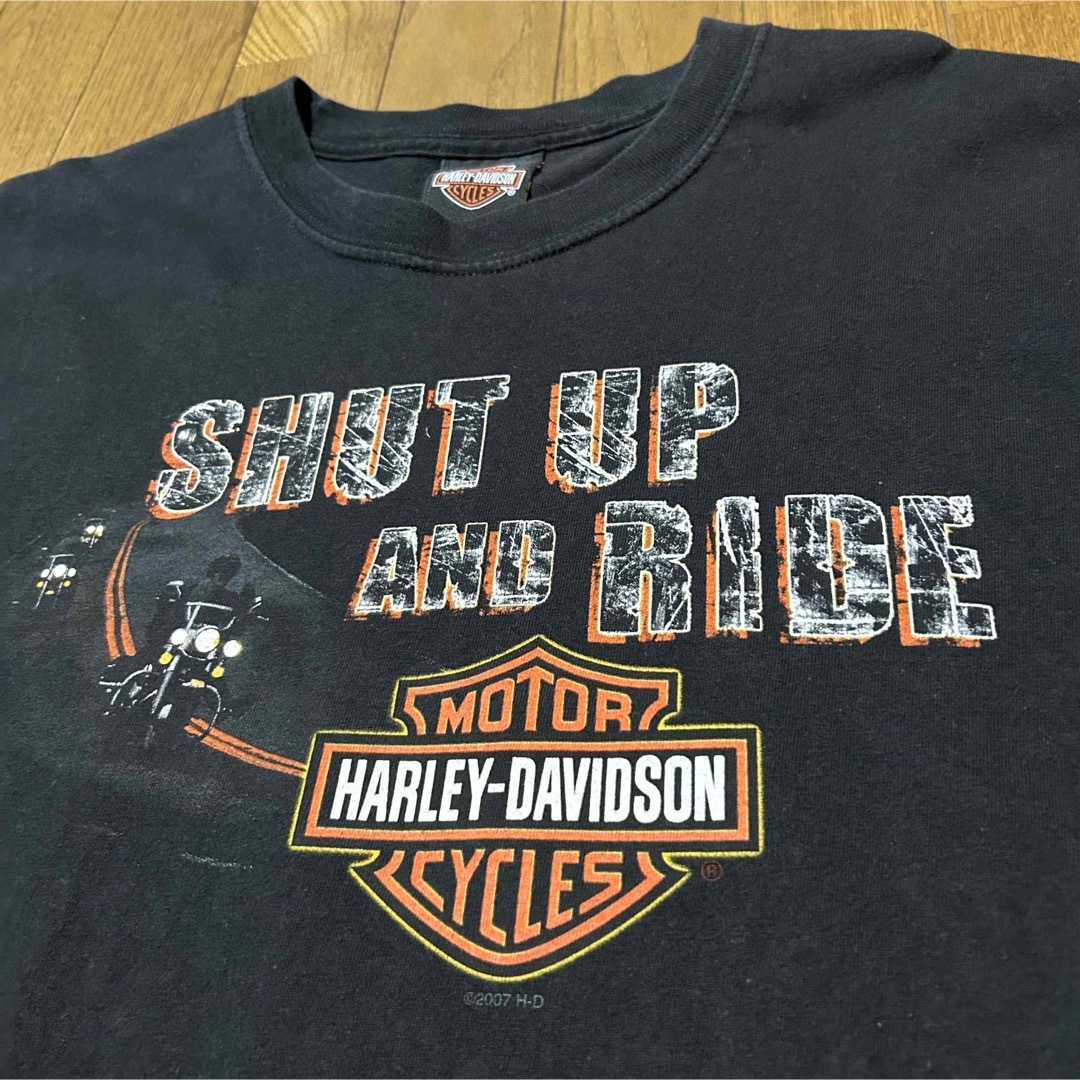 Harley Davidson(ハーレーダビッドソン)のLサイズ！USA製ハーレーダビッドソン 古着半袖Tシャツ 黒  harley メンズのトップス(Tシャツ/カットソー(半袖/袖なし))の商品写真