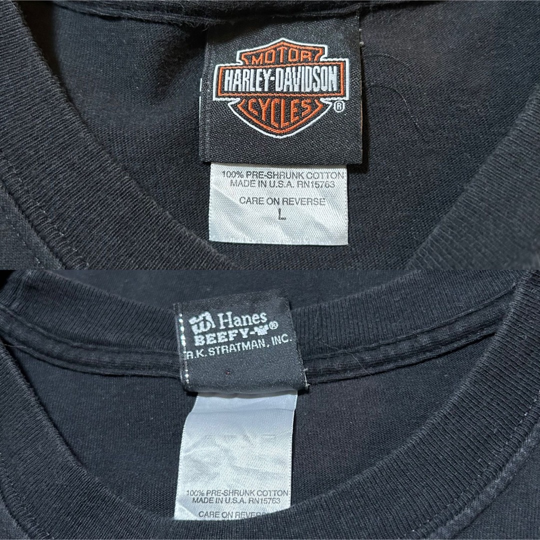 Harley Davidson(ハーレーダビッドソン)のLサイズ！USA製ハーレーダビッドソン 古着半袖Tシャツ 黒  harley メンズのトップス(Tシャツ/カットソー(半袖/袖なし))の商品写真