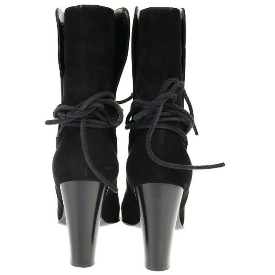 エルメス ブーツ レディース サイズ36 日本サイズ約23cm  スエード ブラック HERMES  | ミドル ショート ハイブランド ファッション 女性  黒色 靴 秋冬 ABランク