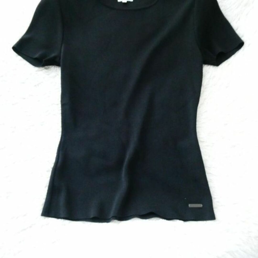 極美品 フォクシー クルーネック 半袖 ニット カットソー Tシャツ