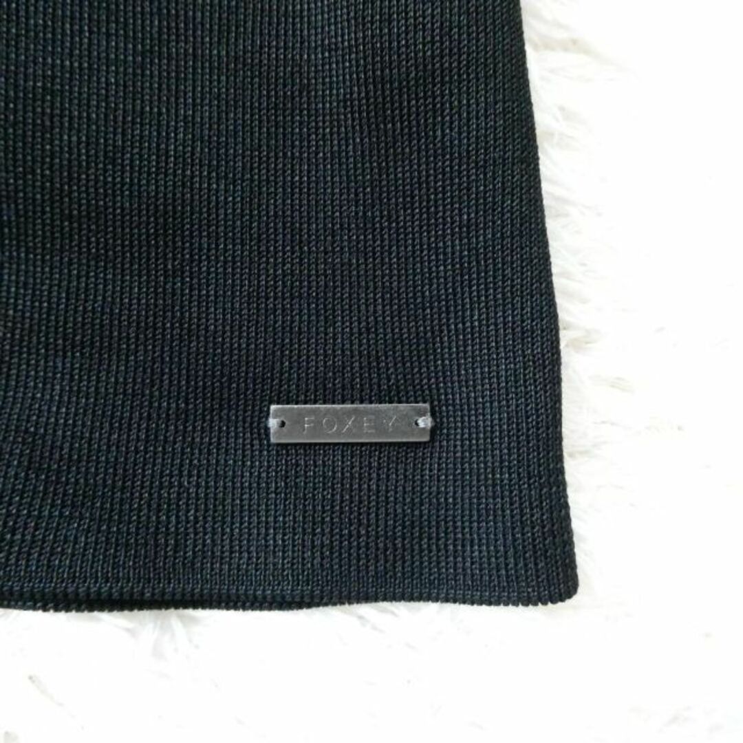 極美品 フォクシー クルーネック 半袖 ニット カットソー Tシャツ