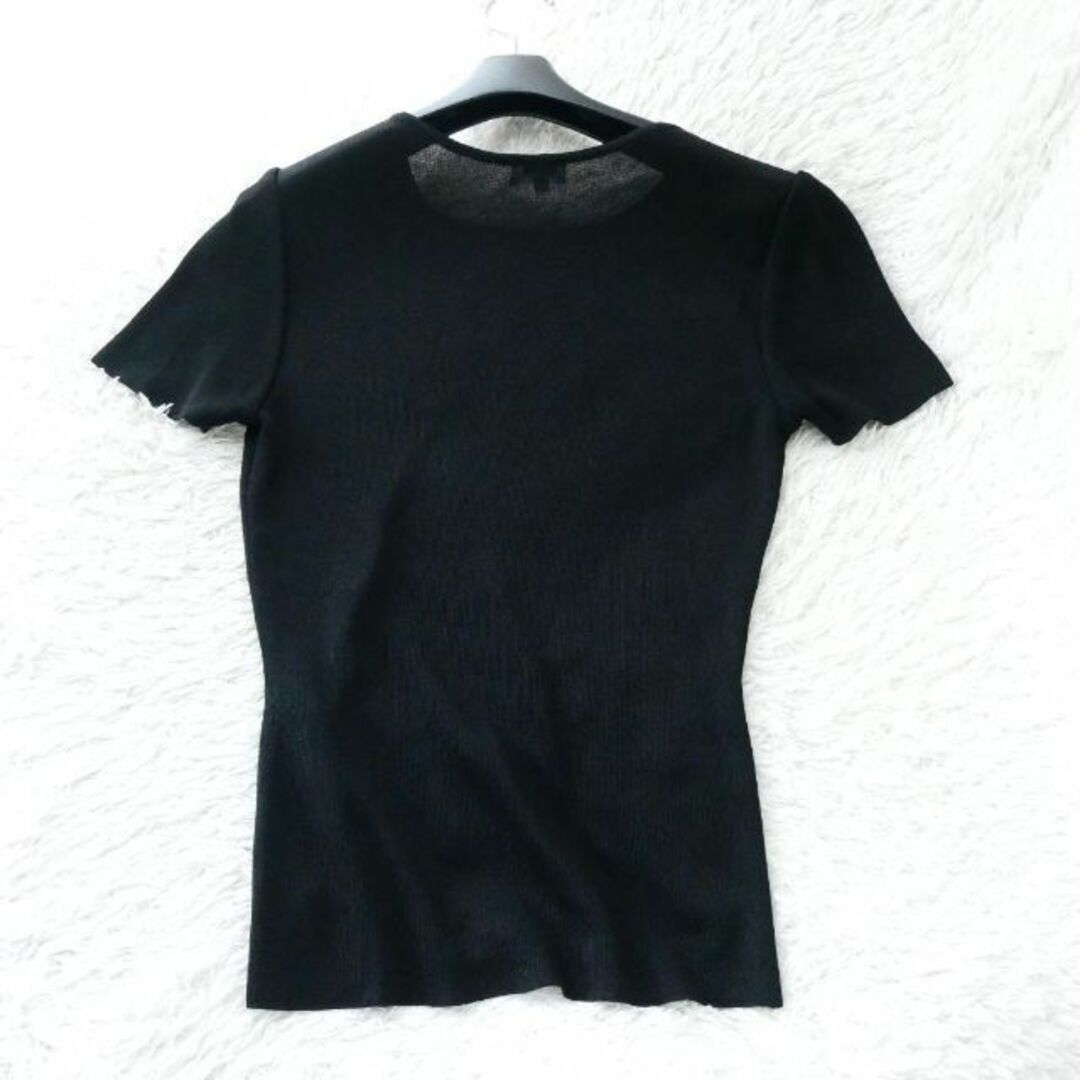 極美品 フォクシー クルーネック 半袖 ニット カットソー Tシャツ