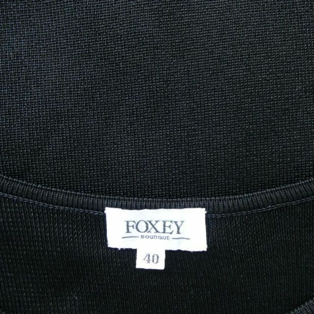 極美品 フォクシー クルーネック 半袖 ニット カットソー Tシャツ